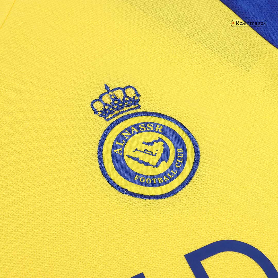 Kid's Al Nassr Home Jersey Kit(Jersey+Shorts) 2024/25-The Jerseys Shop