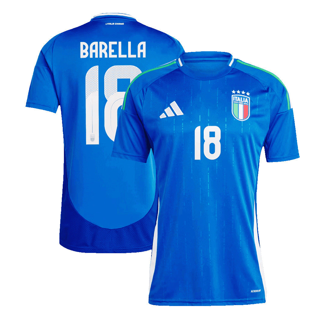 [Super Quality] Men's Italy BARELLA #18 Home Soccer Jersey Euro 2024-The Jerseys Shop