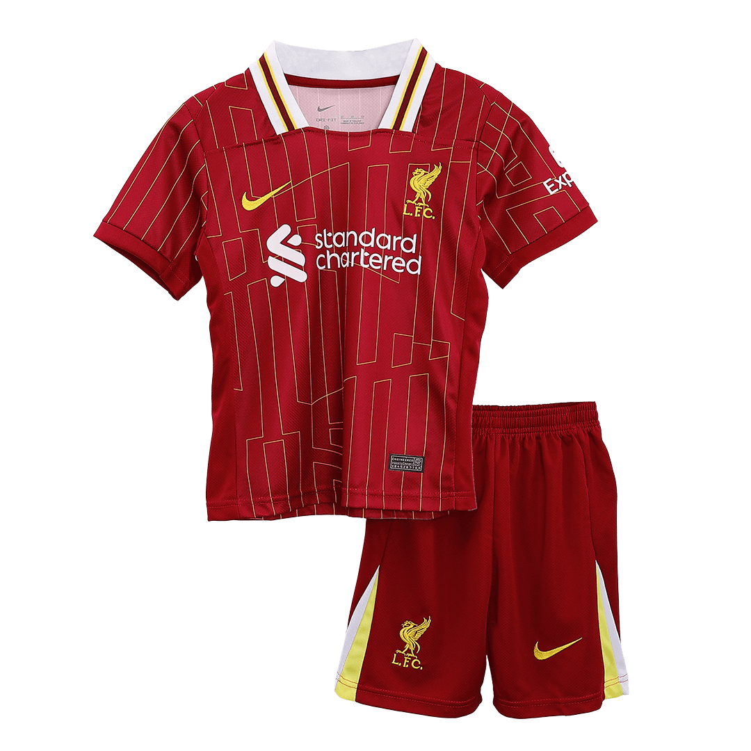 Kid's Liverpool Home Jerseys Kit(Jersey+Shorts) 2024/25-The Jerseys Shop