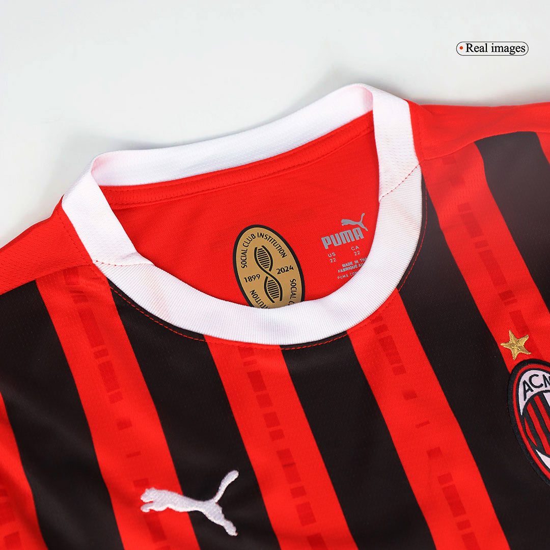 Kid's AC Milan Home Jerseys Kit(Jersey+Shorts) 2024/25-The Jerseys Shop