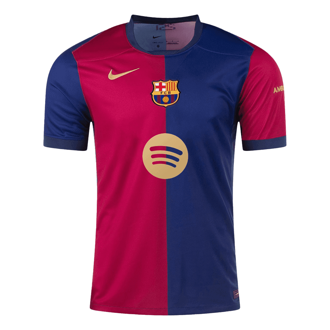 [Super Quality] Men's Barcelona LAMINE YAMAL #19 Home Soccer Jersey 2024/25 - Spotify Logo Without Text-The Jerseys Shop