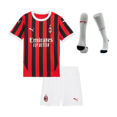 Kid's AC Milan Home Jerseys Full Kit 2024/25-The Jerseys Shop