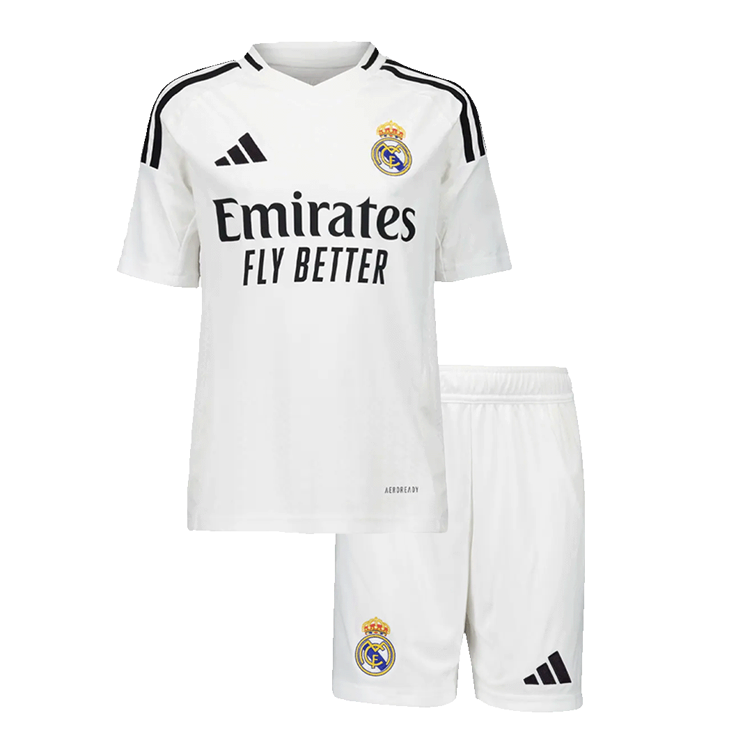 [Super Quality] Kid's Real Madrid Home Jerseys Kit(Jersey+Shorts) 2024/25-The Jerseys Shop