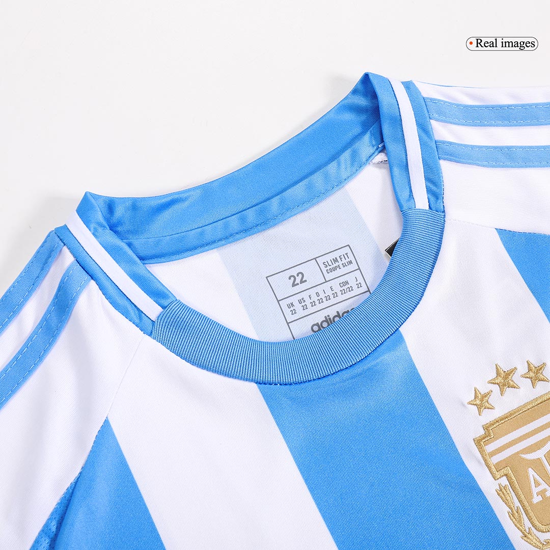 Kid's Argentina Home Jerseys Kit(Jersey+Shorts) 2024-The Jerseys Shop