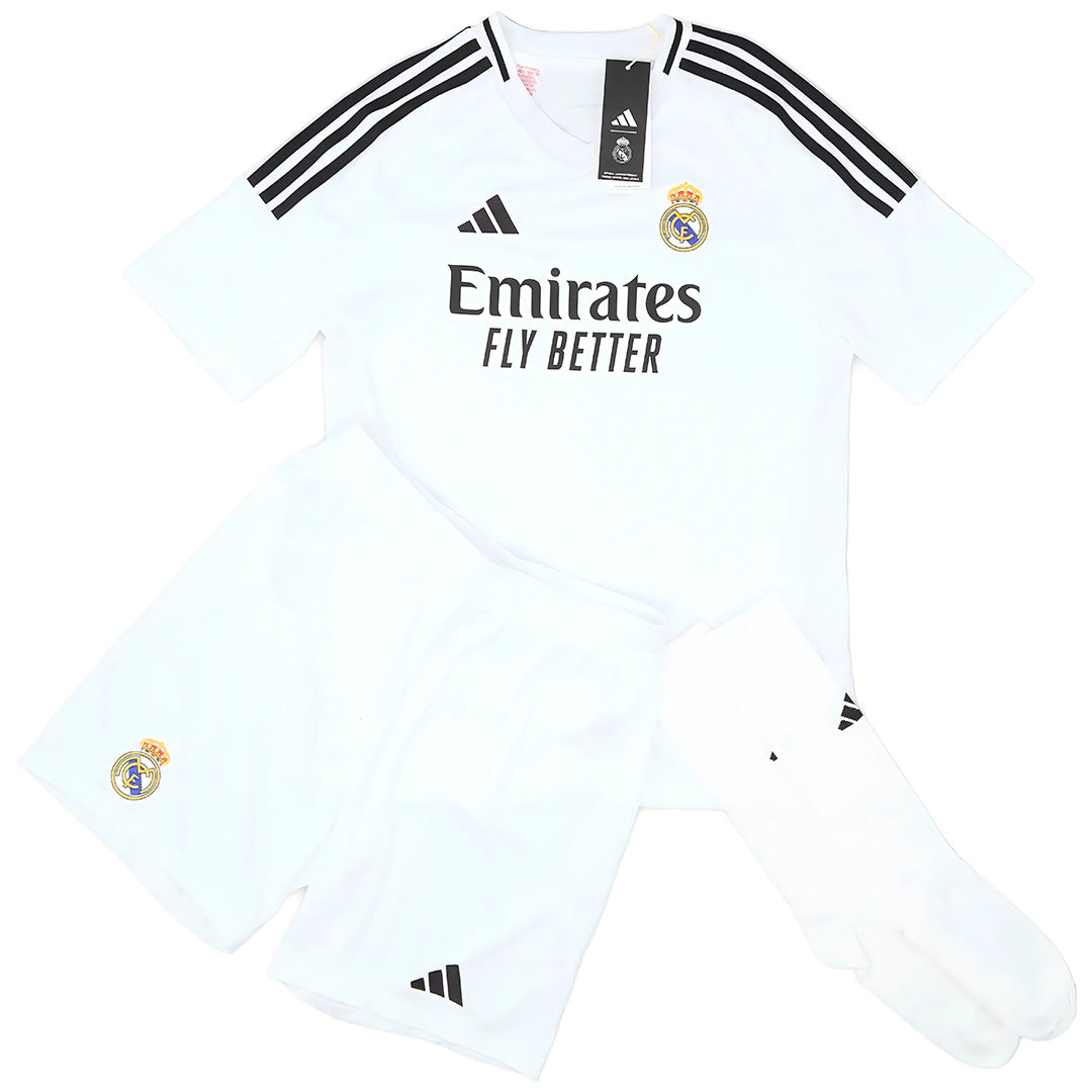[Super Quality] Kid's Real Madrid Home Jerseys Full Kit 2024/25-The Jerseys Shop
