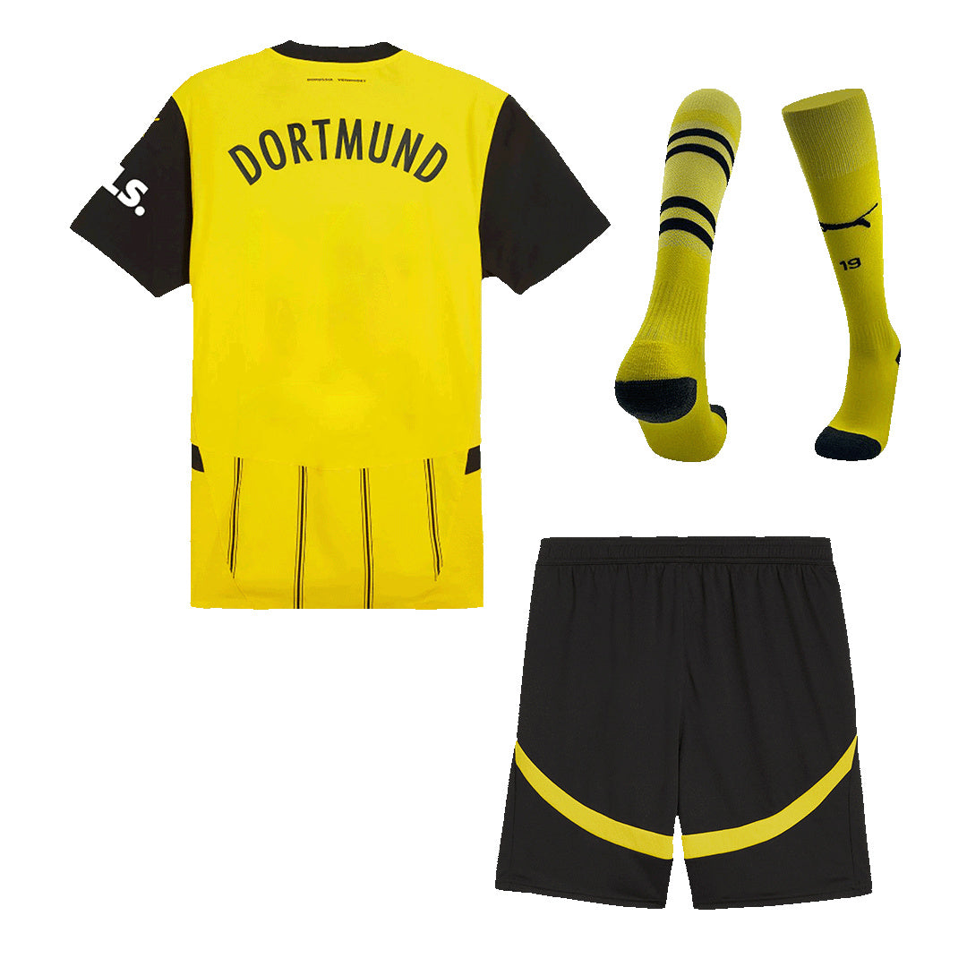 [Super Quailty] Men's Borussia Dortmund Home Jersey Full Kit 2024/25-The Jerseys Shop