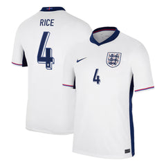 [Super Quality] Men's England RICE #4 Home Soccer Jersey Euro 2024-The Jerseys Shop