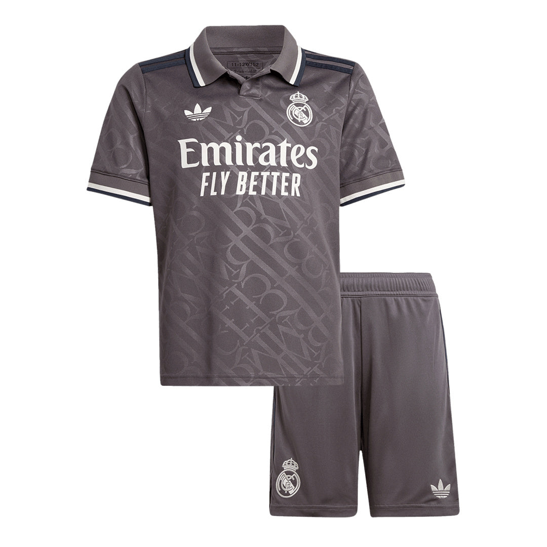 Kid's Real Madrid Third Away Jersey Kit(Jersey+Shorts) 2024/25-The Jerseys Shop
