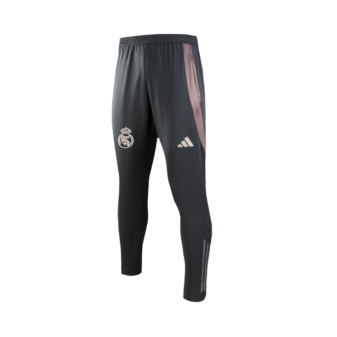 Kid's Real Madrid Gray Zipper Tracksuit 2024/25-The Jerseys Shop