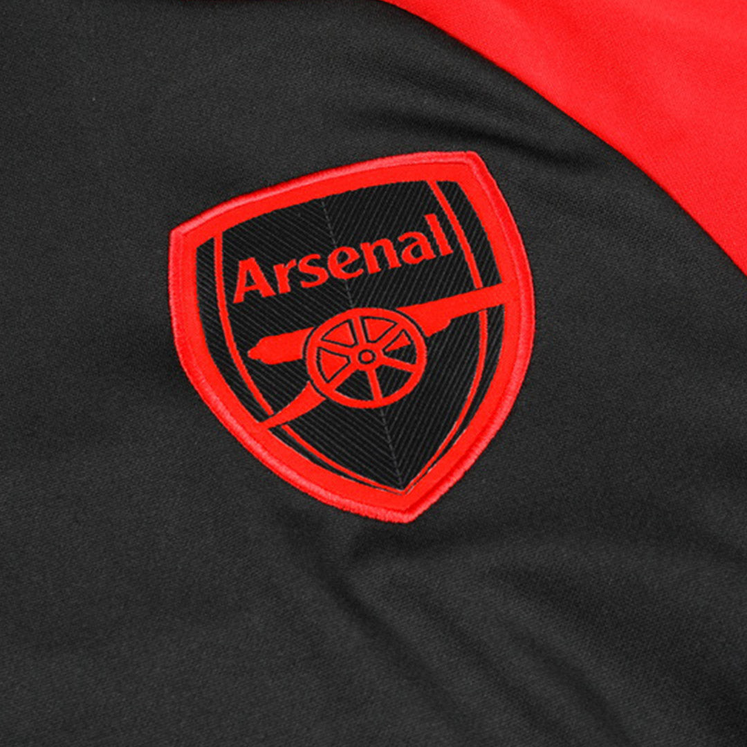 Kid's Arsenal Black Zipper Tracksuit 2024/25-The Jerseys Shop