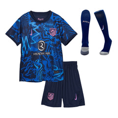 Kid's Atletico Madrid Third Away Jersey Full Kit 2024/25-The Jerseys Shop