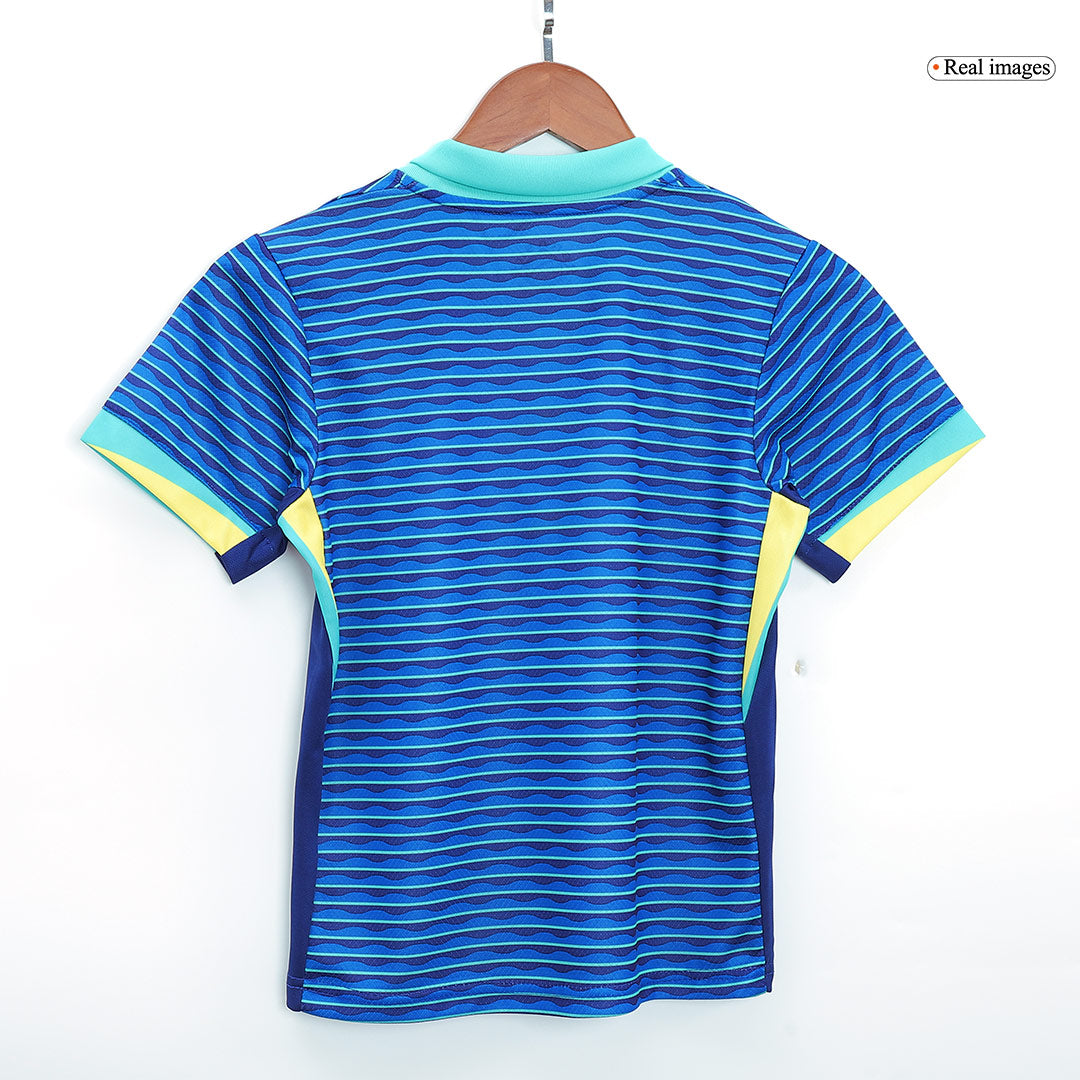 Kid's Brazil Away Jerseys Kit(Jersey+Shorts) Copa América 2024-The Jerseys Shop