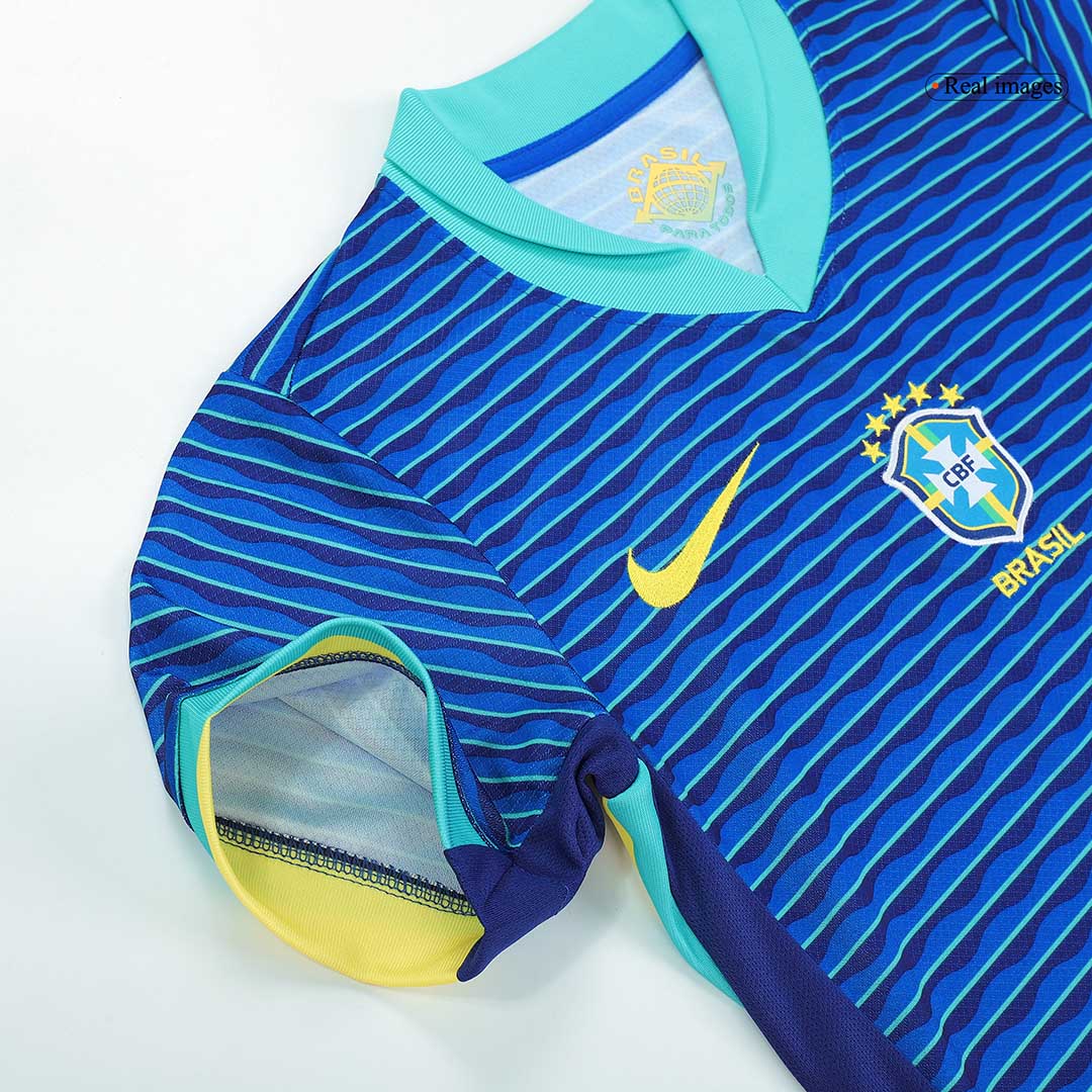 Kid's Brazil Away Jerseys Kit(Jersey+Shorts) Copa América 2024-The Jerseys Shop