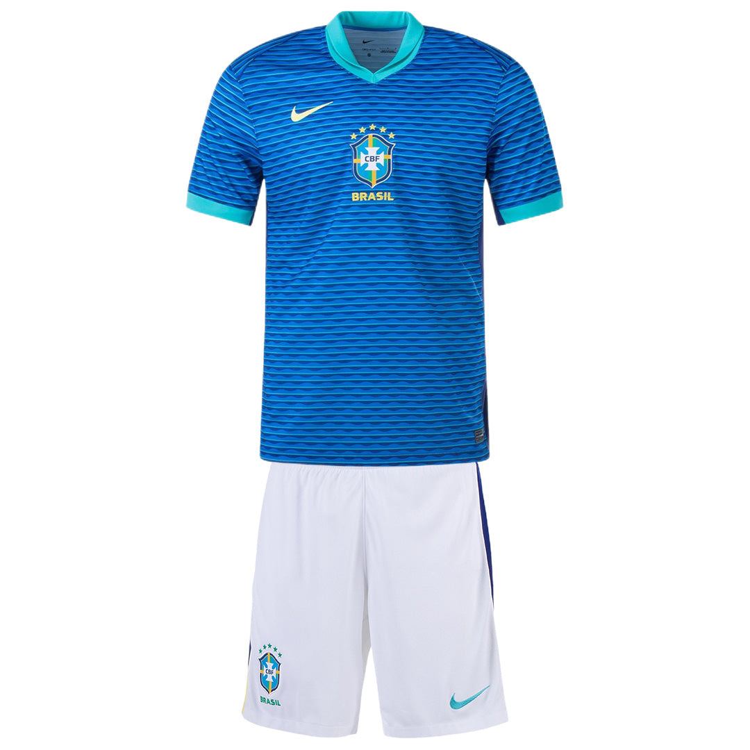 Kid's Brazil Away Jerseys Kit(Jersey+Shorts) Copa América 2024-The Jerseys Shop