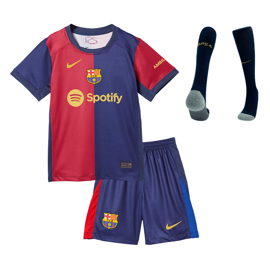 Kid's Barcelona Home Jerseys Full Kit 2024/25-The Jerseys Shop