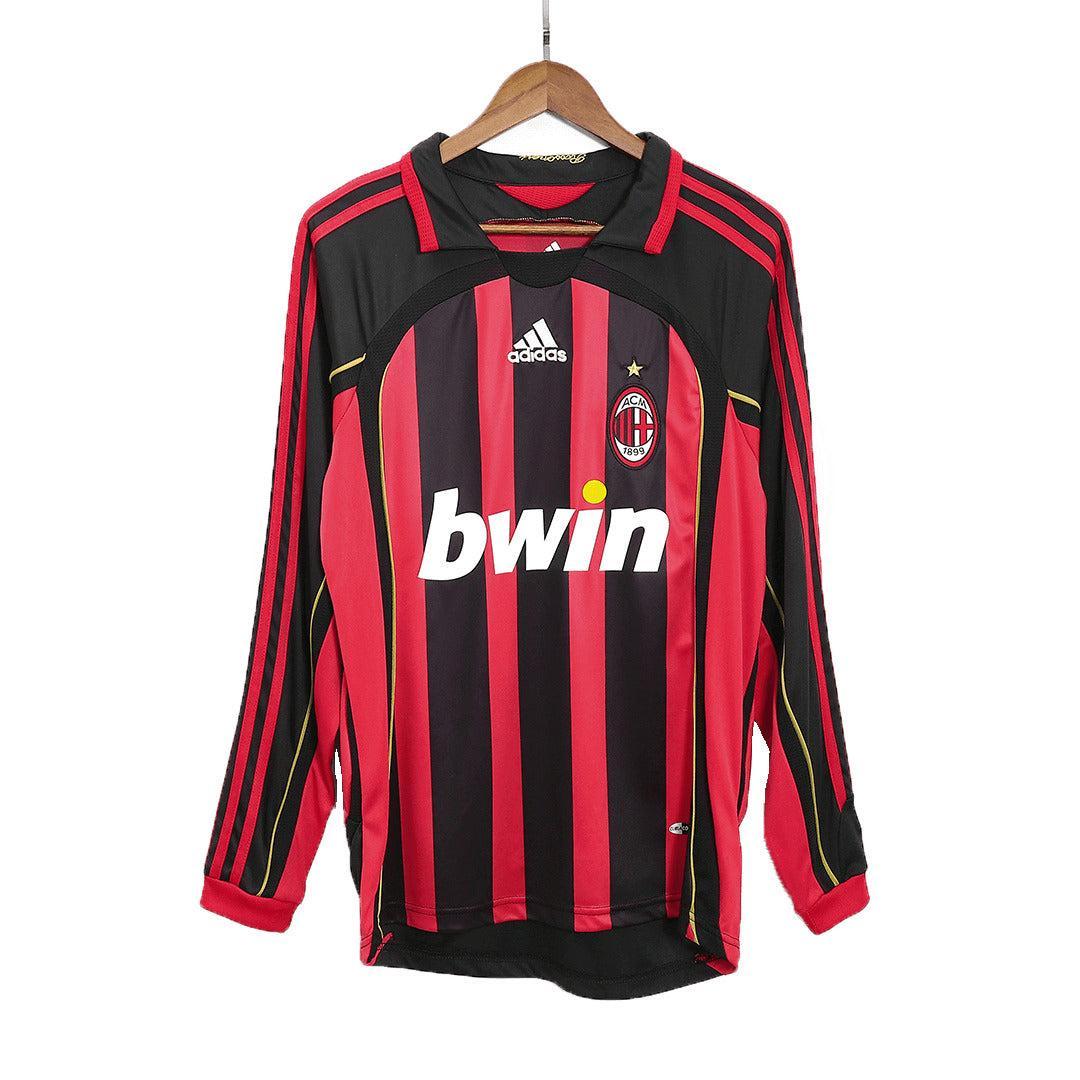 AC Milan Home Retro Long Sleeve Soccer Jersey 2006/07-The Jerseys Shop