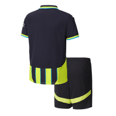 Kid's Manchester City Away Jersey Kit(Jersey+Shorts) 2024/25-The Jerseys Shop
