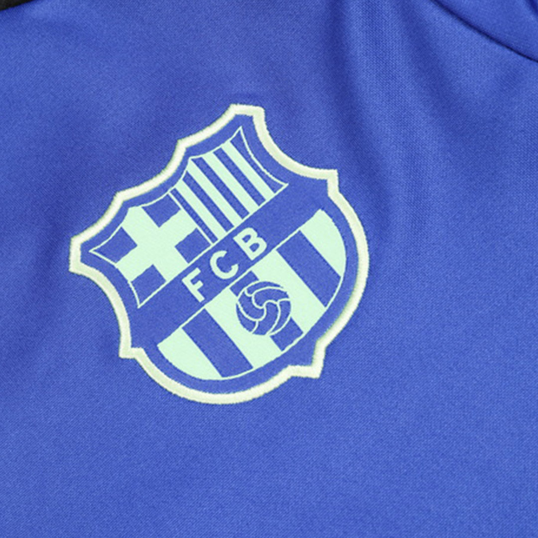 Barcelona 1/4 Zip Blue Tracksuit Kit(Top+Pants) 2024/25 for Adults-The Jerseys Shop