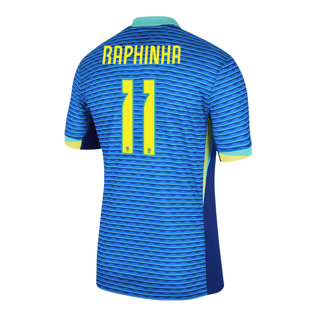 Men's Brazil RAPHINHA #11 Away Soccer Jersey Copa América 2024-The Jerseys Shop