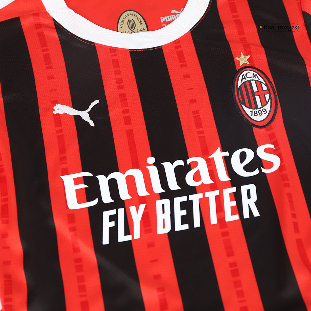 Kid's AC Milan Home Jerseys Kit(Jersey+Shorts) 2024/25-The Jerseys Shop