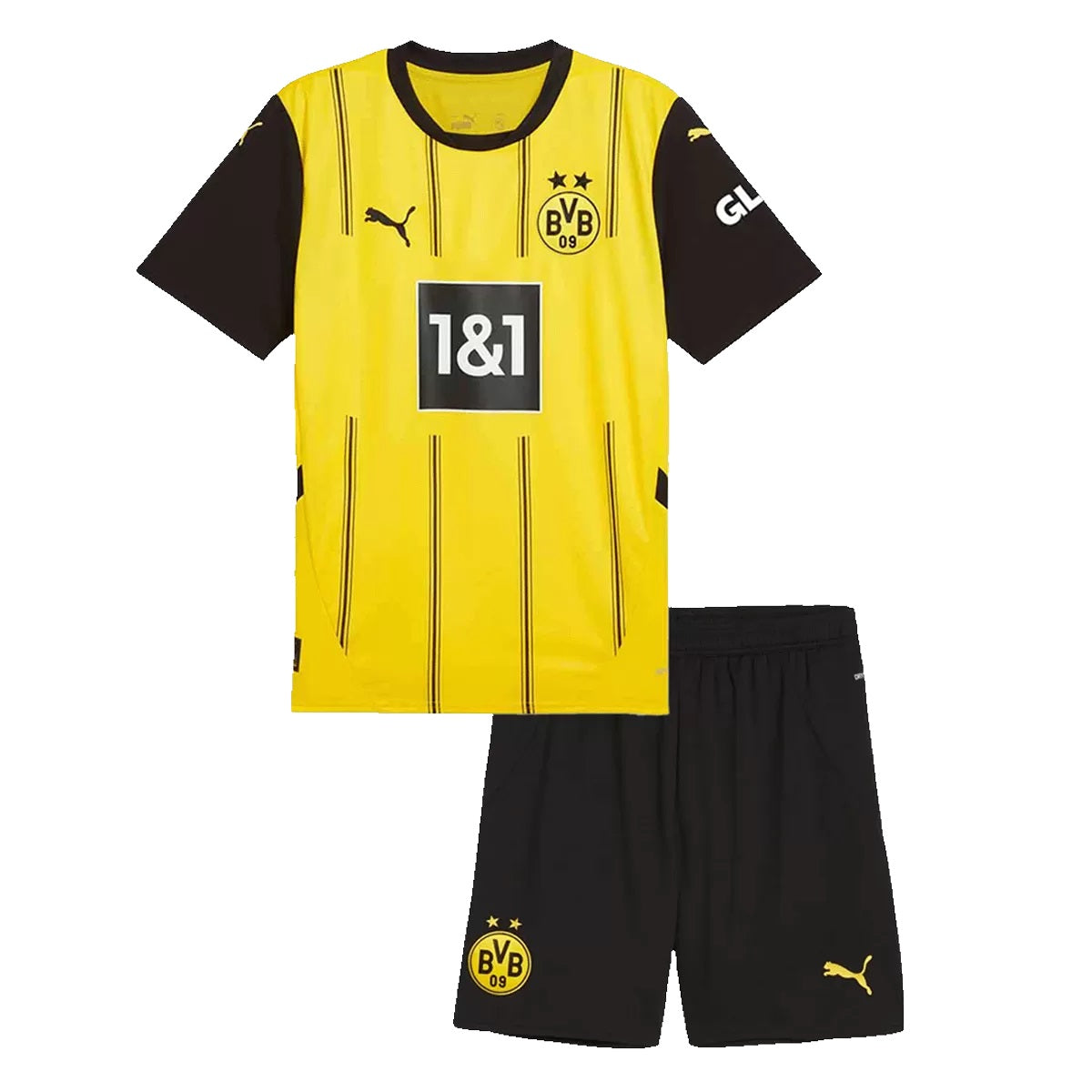 Kid's Borussia Dortmund Home Jerseys Kit(Jersey+Shorts) 2024/25-The Jerseys Shop