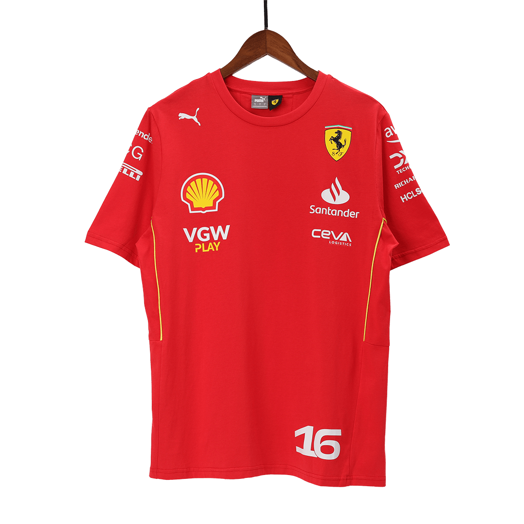 Ferrari F1 Racing Team Charles Leclerc #16 T-Shirt 2024-The Jerseys Shop