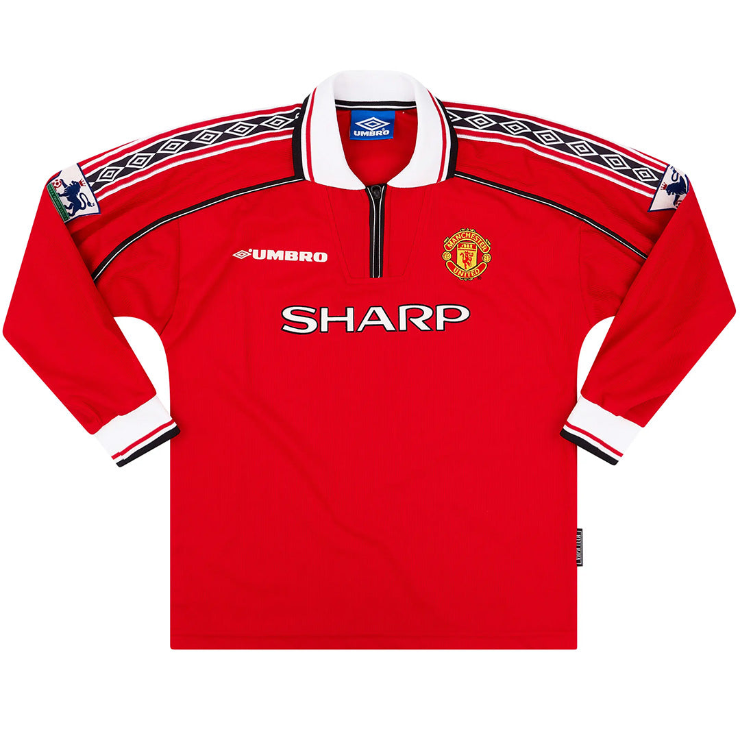 Manchester United Home Retro Long Sleeve Soccer Jersey 1998/99-The Jerseys Shop