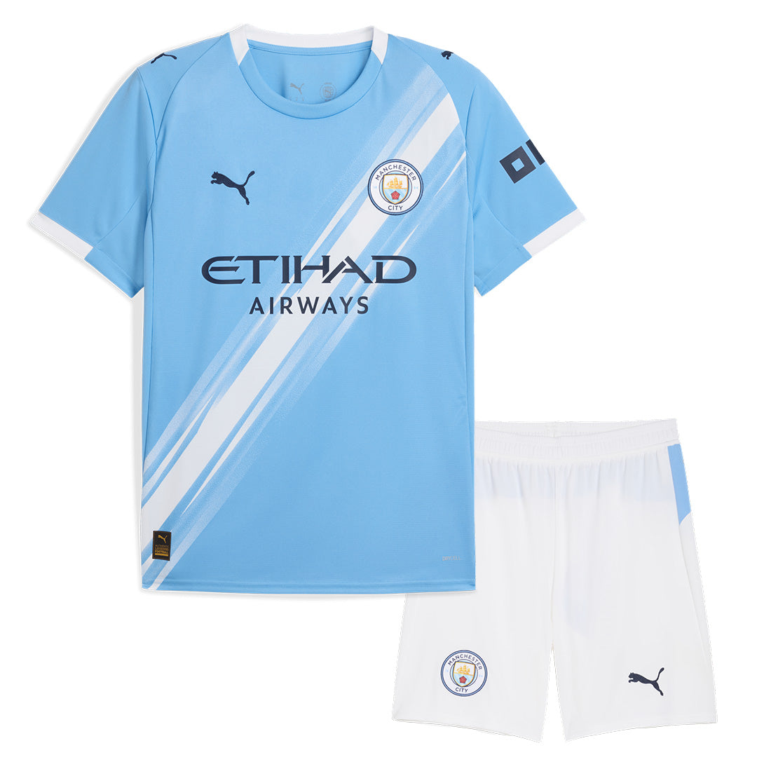 Kid's Manchester City Home Jersey Kit 2025/26