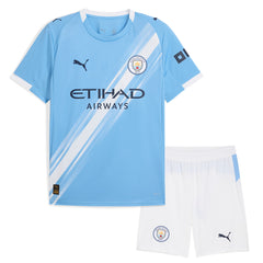 Kid's Manchester City Home Jersey Kit 2025/26