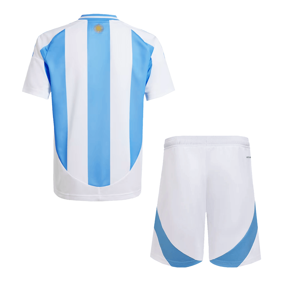 Kid's Argentina Home Jerseys Kit(Jersey+Shorts) 2024-The Jerseys Shop