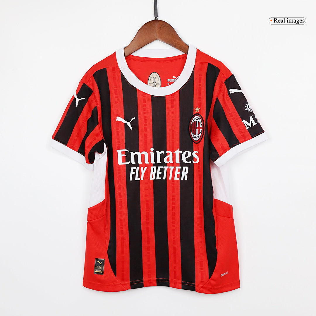 Kid's AC Milan Home Jerseys Kit(Jersey+Shorts) 2024/25-The Jerseys Shop