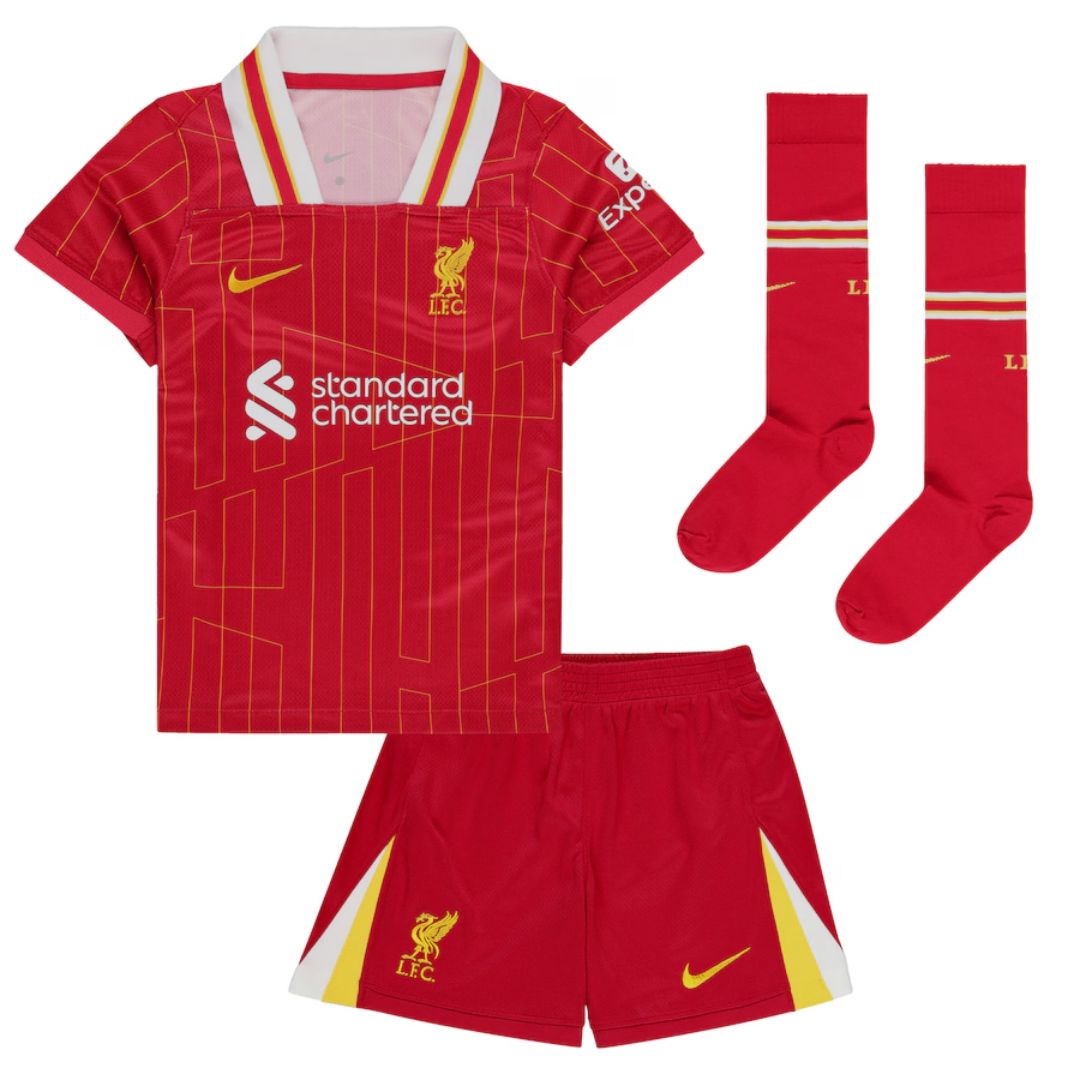 Kid's Liverpool Home Jerseys Full Kit 2024/25-The Jerseys Shop