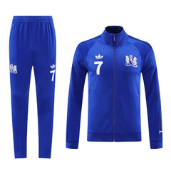 Manchester United X George Best Blue Jacket Training Kit 2024/25 For Adults-The Jerseys Shop