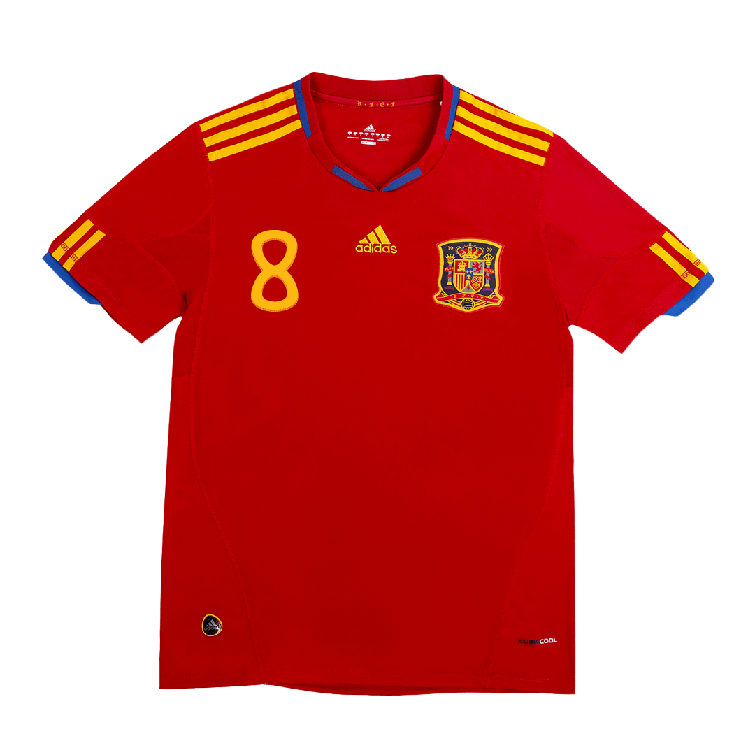 Spain XAVI #8 Home Retro Soccer Jersey 2010-The Jerseys Shop