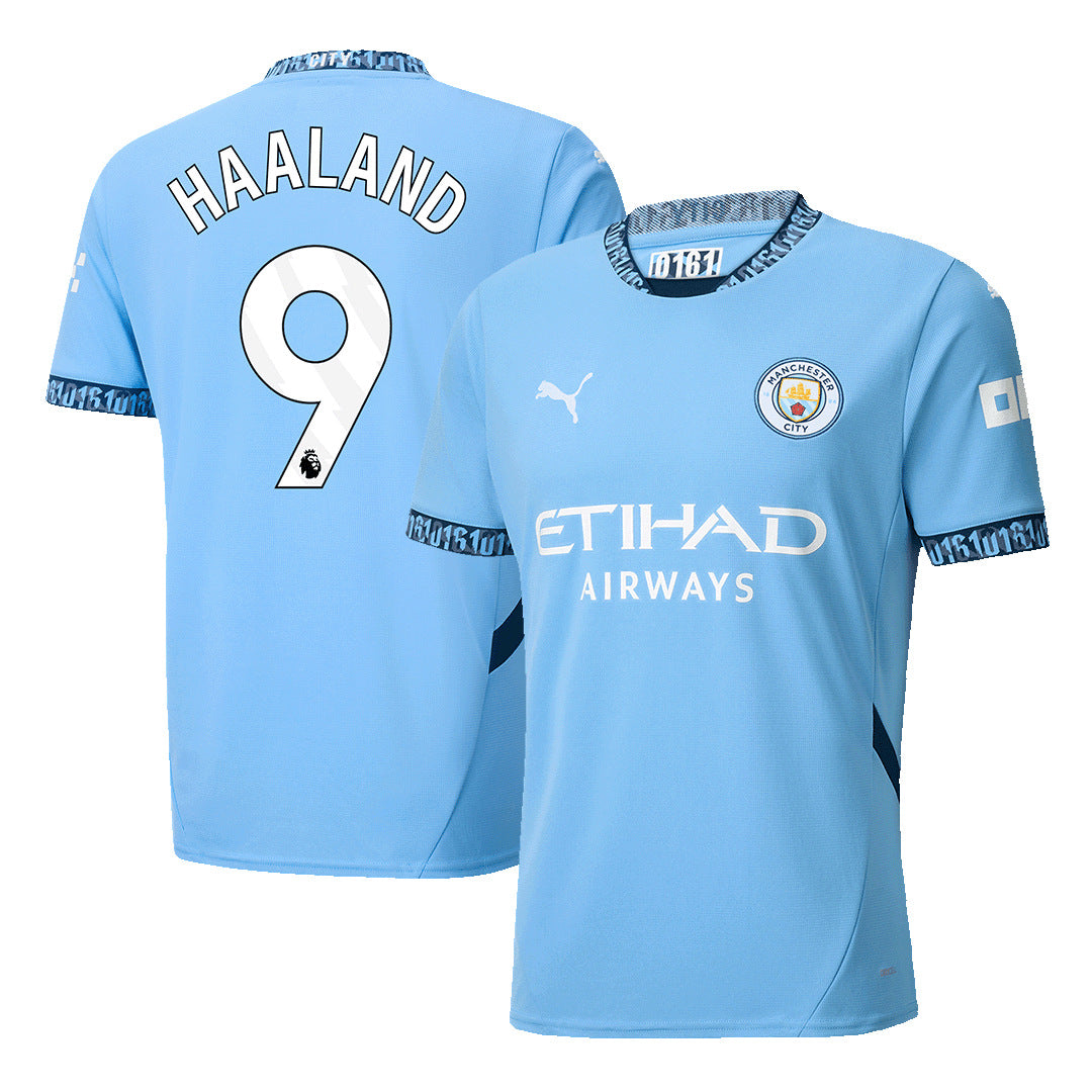 [Super Quality] Men's Manchester City HAALAND #9 Home Soccer Jersey 2024/25-The Jerseys Shop