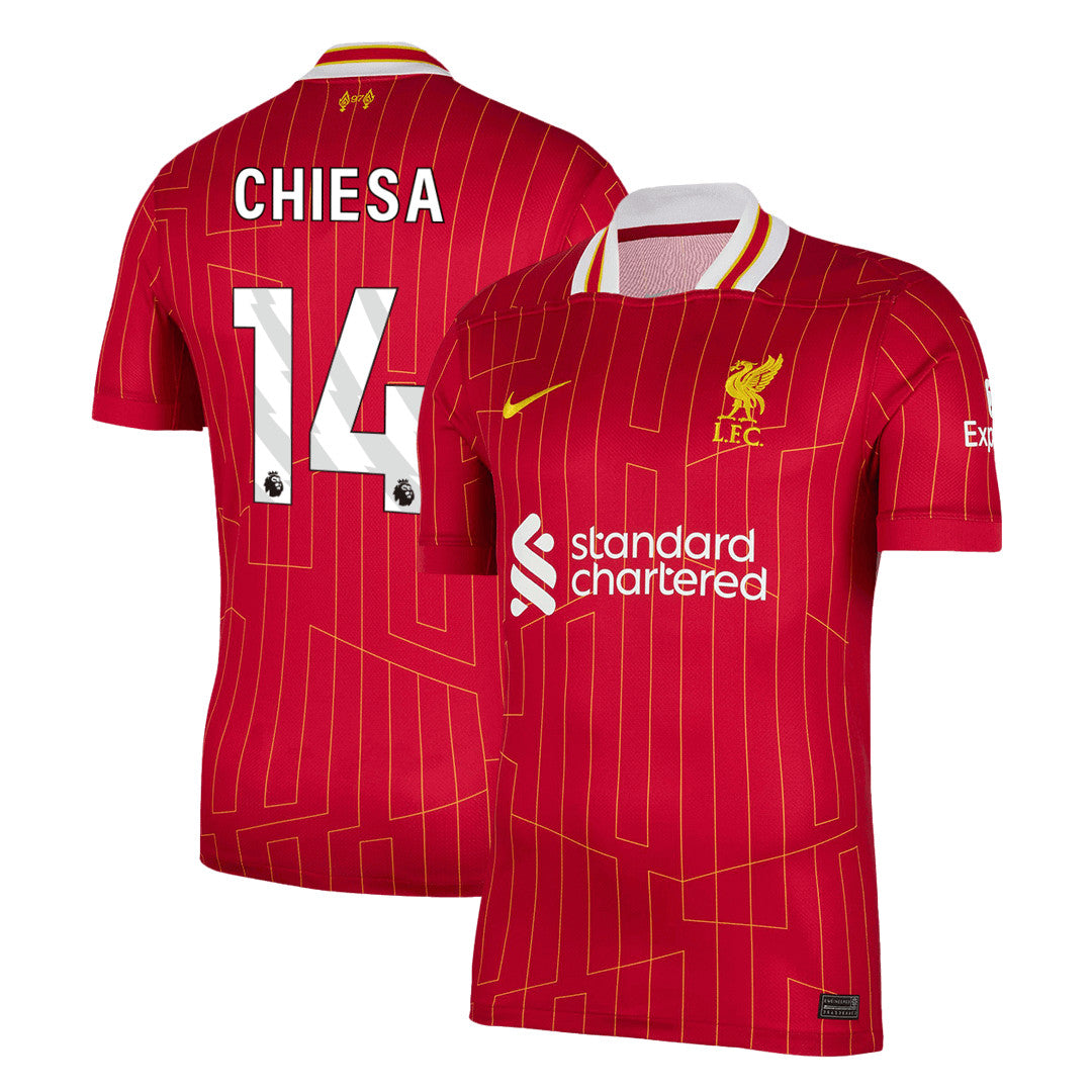 [Super Quality] Men's Liverpool CHIESA #14 Home Soccer Jersey 2024/25-The Jerseys Shop