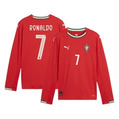 Men's Portugal RONALDO #7 Home Long Sleeve Soccer Jersey 2025-The Jerseys Shop