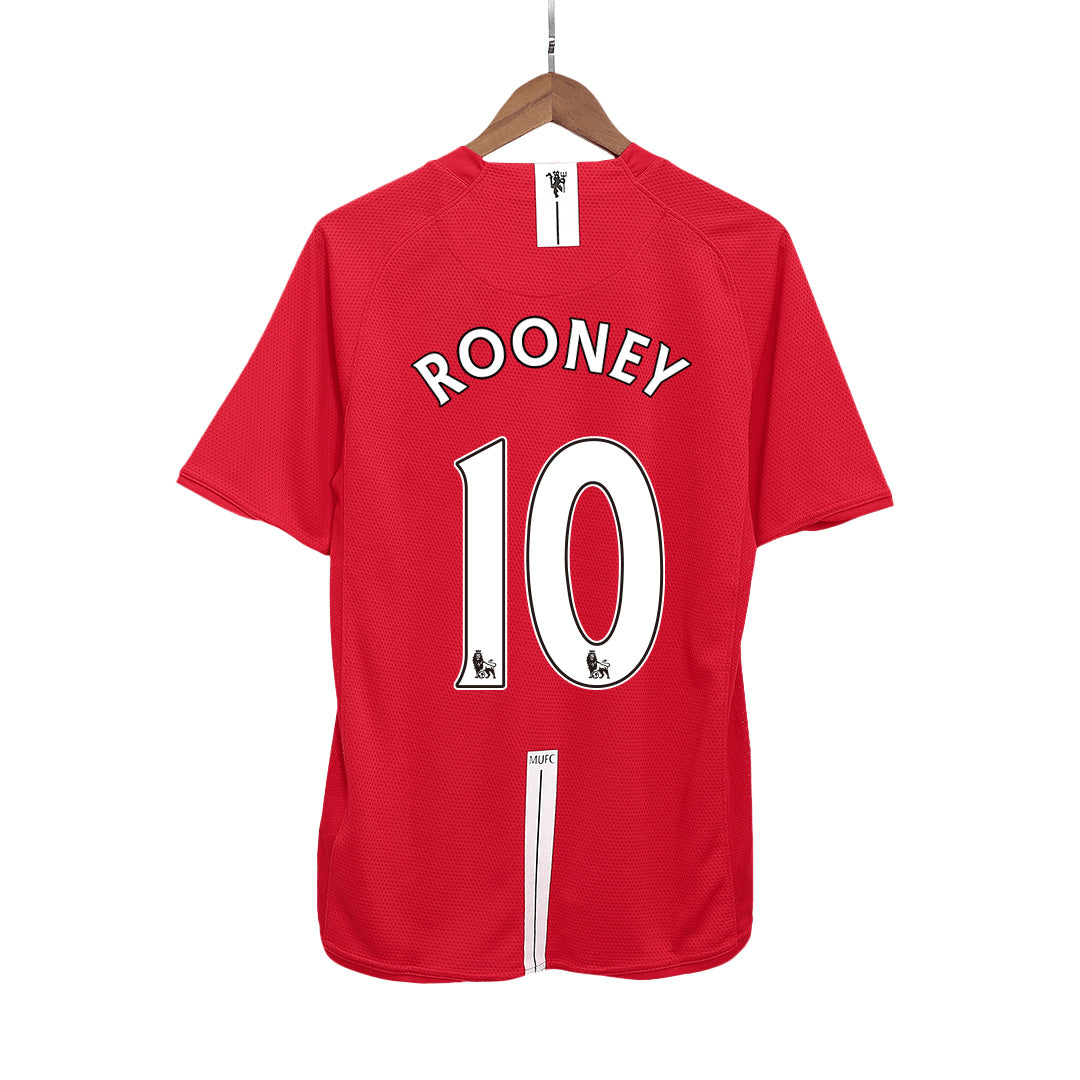 ROONEY #10 Classic Manchester United Home Jersey 2007/08-The Jerseys Shop