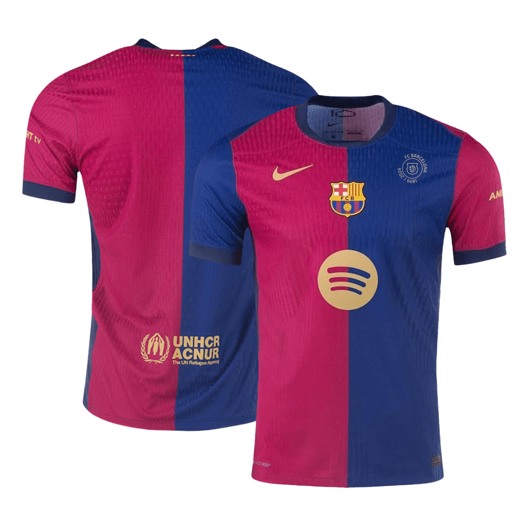 Barcelona 125th Anniversary Home Match Jersey 2024/25 - Spotify Logo Without Text-The Jerseys Shop