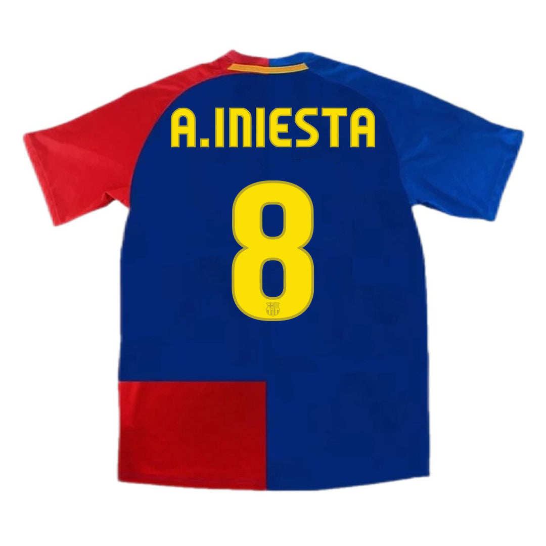 Barcelona A.INIESTA #8 Home Retro Soccer Jersey 2008/09 - UCL Final-The Jerseys Shop