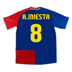 Barcelona A.INIESTA #8 Home Retro Soccer Jersey 2008/09 - UCL Final-The Jerseys Shop