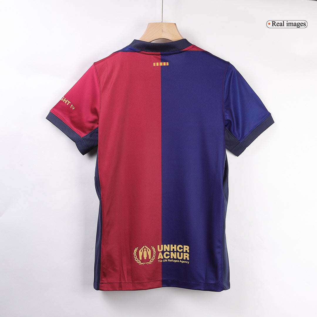 [Super Quality] Men's Barcelona LAMINE YAMAL #19 Home Soccer Jersey 2024/25 - Spotify Logo Without Text-The Jerseys Shop