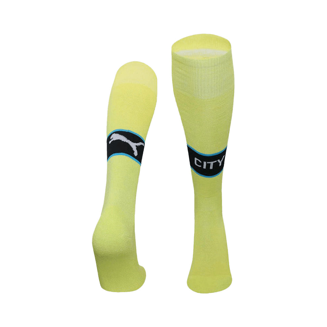 Kid's Manchester City Away Soccer Socks 2024/25-The Jerseys Shop