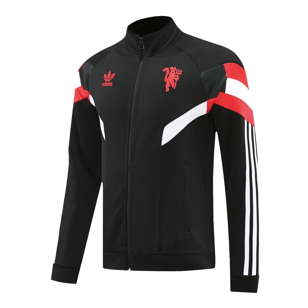 Manchester United Black Track Jacket 2024/25 For Adults-The Jerseys Shop