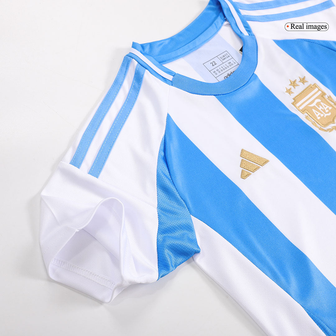 Kid's Argentina Home Jerseys Kit(Jersey+Shorts) 2024-The Jerseys Shop