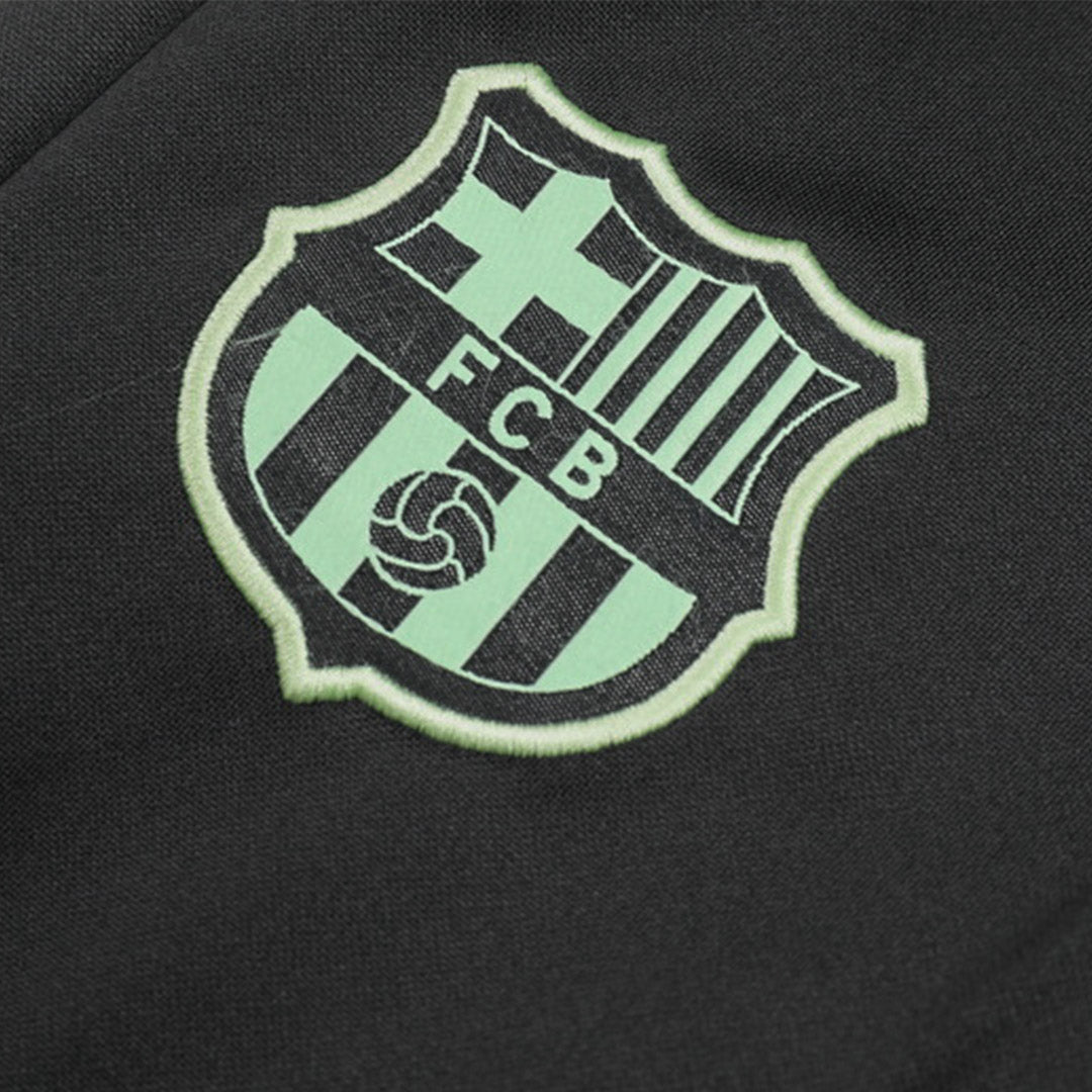Barcelona 1/4 Zip Blue Tracksuit Kit(Top+Pants) 2024/25 for Adults-The Jerseys Shop