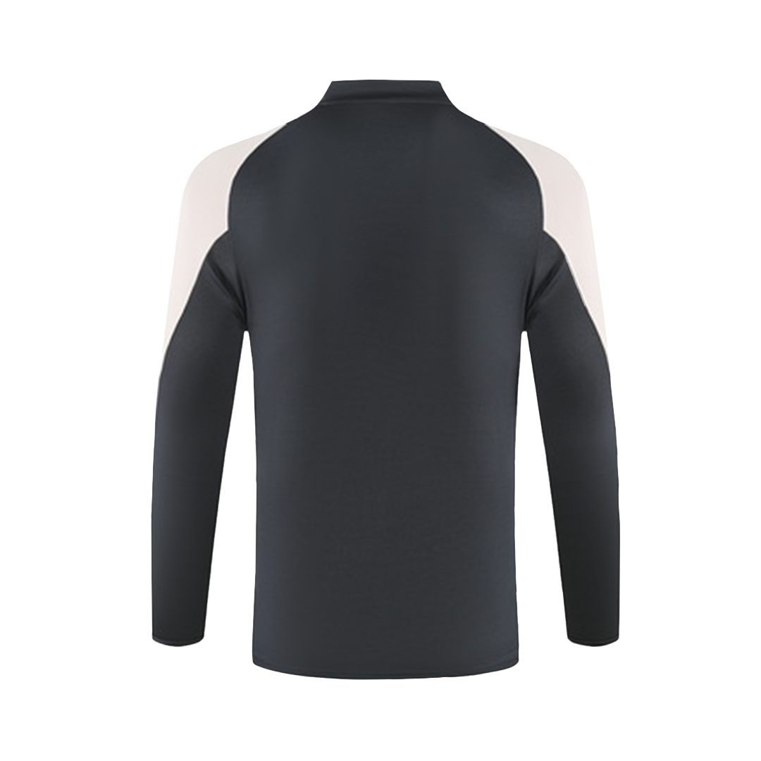 Kid's Real Madrid Gray Zipper Tracksuit 2024/25-The Jerseys Shop