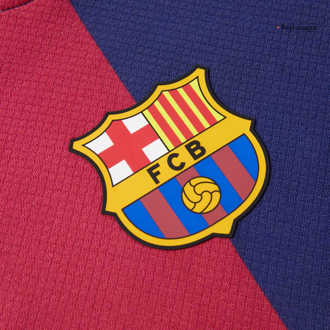 Kid's Barcelona Home Jerseys Kit(Jersey+Shorts) 2024/25 - Spotify Logo Without Text-The Jerseys Shop