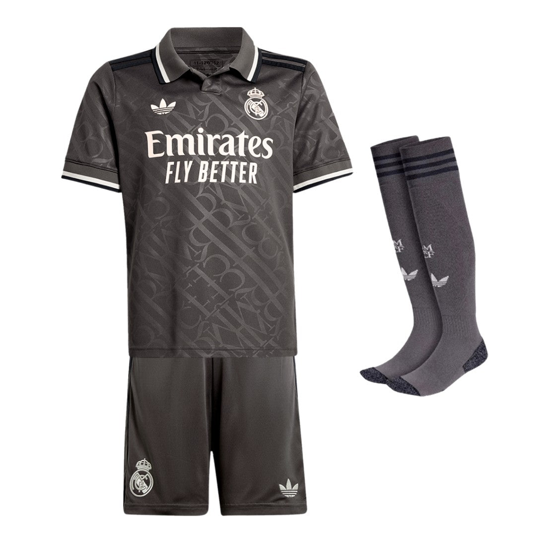 Kid's Real Madrid Third Away Jersey Full Kit 2024/25-The Jerseys Shop