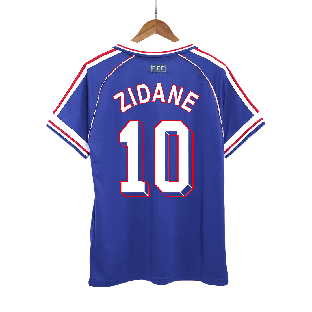 France ZIDANE #10 Home Retro Soccer Jersey 1998-The Jerseys Shop
